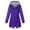 Purple, variant on Clearance! Women Solid Color Rain Jacket Outdoor Hooded Windproof Loose With Pocket Coat,Purple