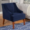 thumbnail image 6 of HomePop Velvet Swoop Arm Accent Chair, 6 of 7