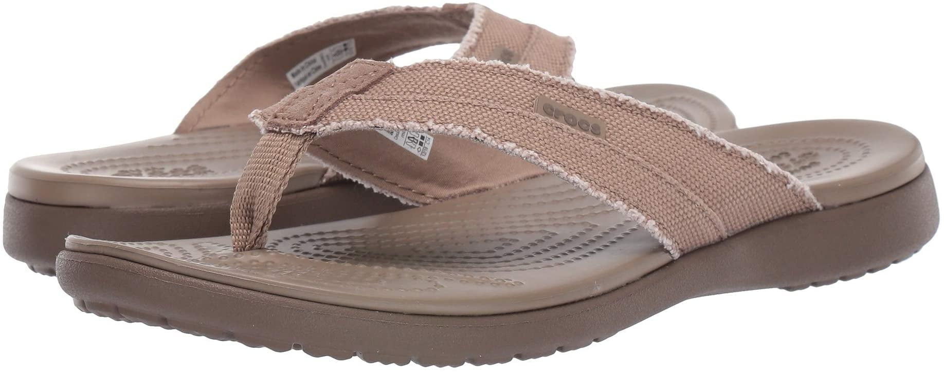 Crocs Mens Santa Cruz Canvas Flip Flop 