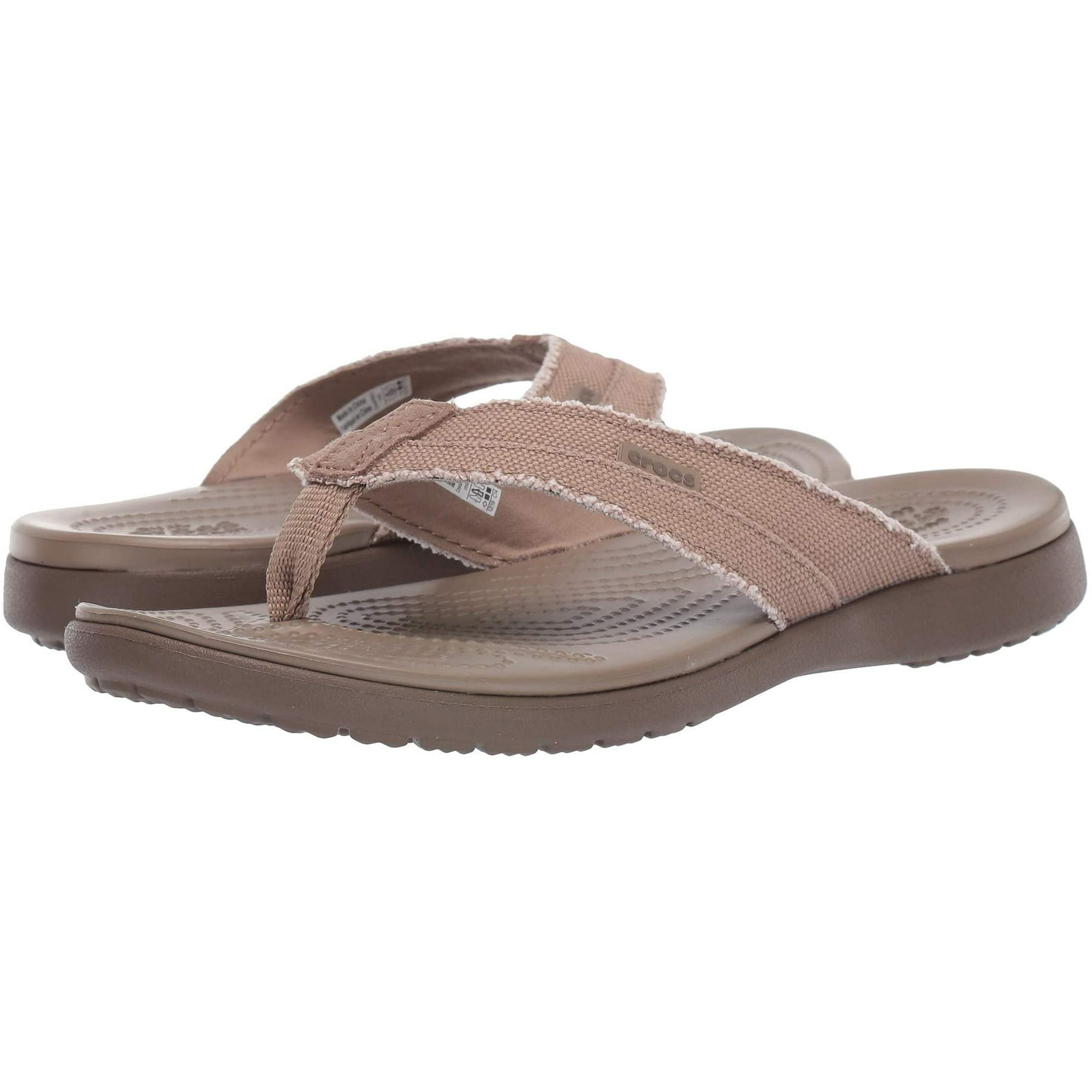 Crocs santa cruz leather flip sale