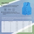thumbnail image 5 of zdhoor Kids Volunteer Activities Vest Solid Color Button Down Waistcoat Boys Girls Waiter Bartender Top Sky Blue M/11, 5 of 5