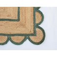 thumbnail image 3 of Shree Exports Hand Woven Farmhouse Jute Area Scalloped Rug (Green Scallop Rug, 3x5 Feet), 3 of 4