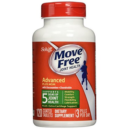 Glucosamine Chondroitin 60 Tablets - 4 Pack SCHIFF - Move Free Advanced Plus 1500 mg MSM - 120 Tablets Each