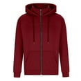 thumbnail image 6 of Mens Solid Sweatshirs,Men's Long Sleeve Hoodies Zipper Up Sweater Hooded Athletic Stretch Ultra Soft Textured Sweatshirts Relaxed Fit Jackets with Pockets Trendy Coats, 6 of 6