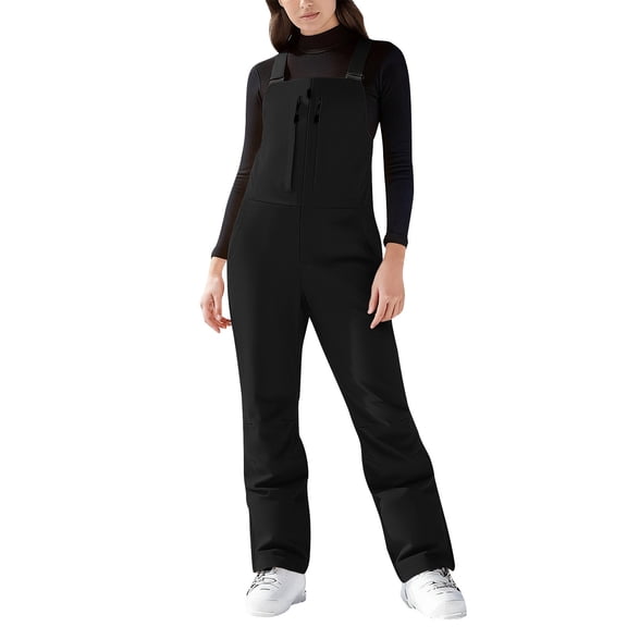 Lovskoo Womens Waterproof Snow Pants Ski Bib Overalls Windproof Insulated Winter Snowsuit for Skiing Snowboarding and Cold Weather