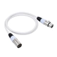 thumbnail image 1 of Tignapoo 1M DMX512 XLR Microphone Cable - High-Quality Audio Signal Transmission, Cannon Connector, Durable Gray-White Design, Single Unit Pack, 1 of 6
