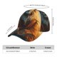 thumbnail image 2 of Balery Prairie Meditating Lion Gorra de béisbol de tamaño ajustable para correr, entrenar y actividades al aire libre. Gorra de papá para todas las estaciones., 2 of 6