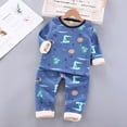 thumbnail image 2 of HIPYLO Pajamas for Boys Size 10-12 Kids Onesie Pajamas Newborn Boy Clothes Size 4t Boys Clothes Fleece Sleepers Baby Bodysuit Teen Robe, Blue 4-5 Years, 2 of 3