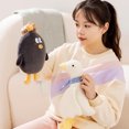 thumbnail image 4 of 23cm de peluche lindo de moda e interesante de dibujos animados pato de peluche de juguete de felpa almohada de felpa suave cojín de cintura regalo de cumpleaños para niños, 4 of 5
