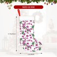 thumbnail image 4 of Balery Orchids Flowers Pattern Christmas Stockings with Initials, 18" Large Knit Christmas Stocking,Xmas Stocking for Kids, Holiday and Family Stocking, 4 of 7