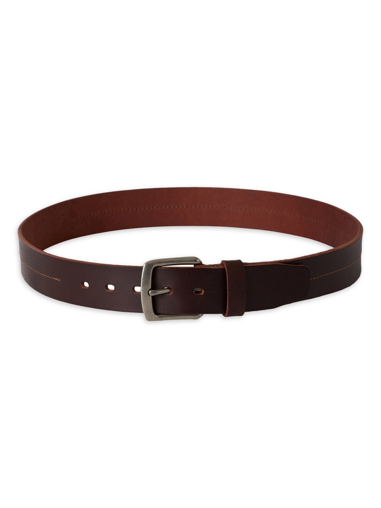 wrangler ベルト　MAL-0544 Wrangler Men's Brown Rivet Stitch Belt with Antique Nickel