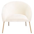thumbnail image 2 of SAFAVIEH Mandi Modern Glam Velvet Accent Club Chair, Cream, 2 of 7