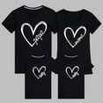 thumbnail image 4 of WREESH Family Matching T-Shirts for Women Fashion Short Sleeve T-Shirts with Playful Heart Graphic Tees for The Whole Family Black, 4 of 5