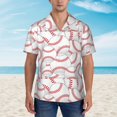 thumbnail image 4 of Daiia Baseballs Hawaiian Shirt for Men Gentle Cotton Regular Short Sleeve Casual-Medium, 4 of 9