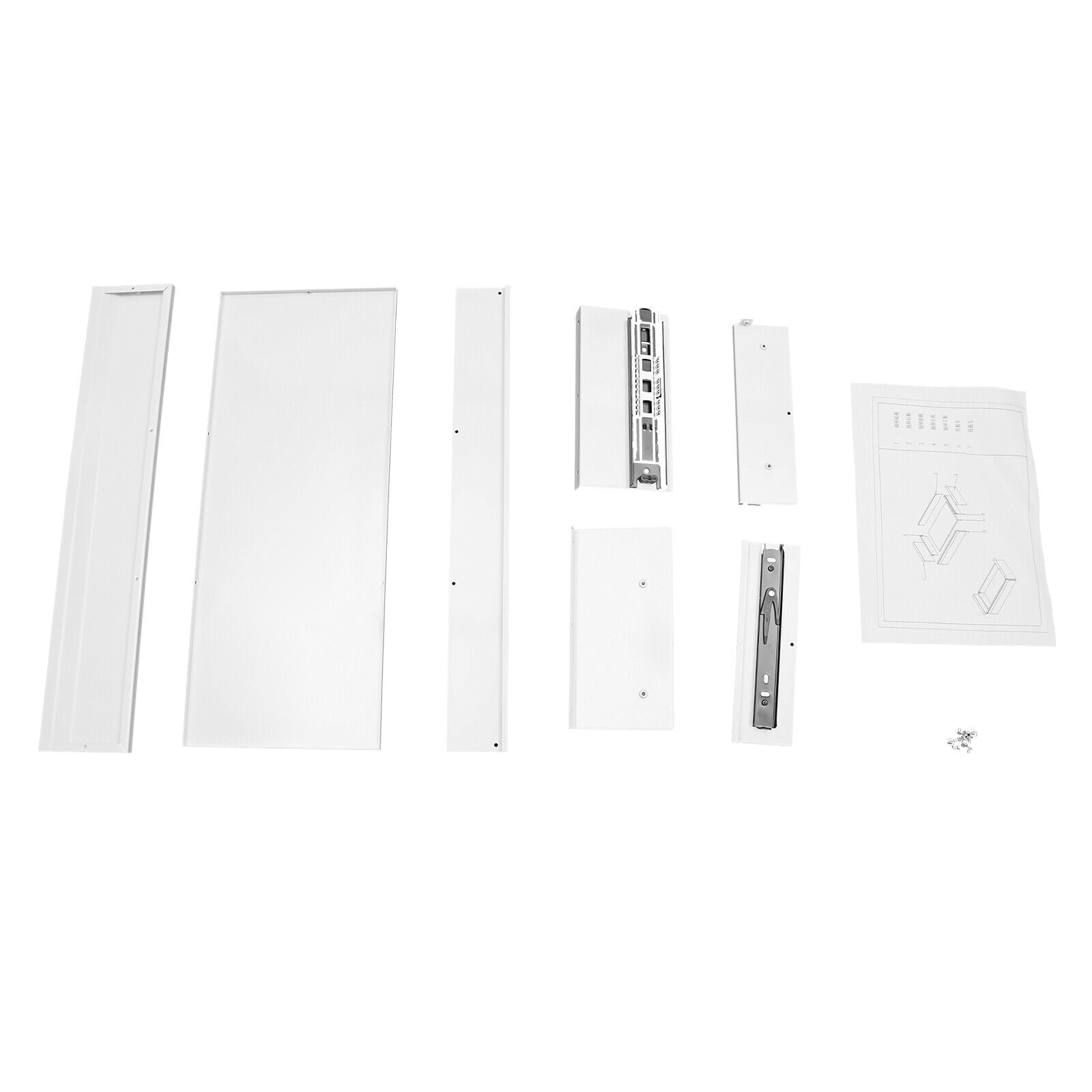 White Space Saver Sliding Under Desk Storage Drawer Pull-out Drawer for Sit Stand Work