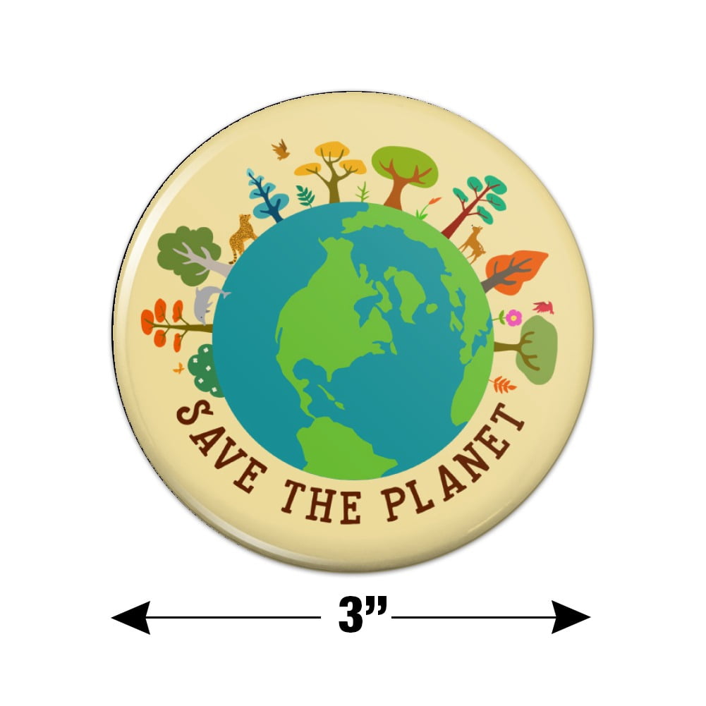 Save The Planet Illustration Conservation Kitchen Refrigerator