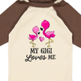 thumbnail image 4 of Inktastic My Gigi Loves Me with Two Flamingos Boys or Girls Long Sleeve Baby Bodysuit, 4 of 5