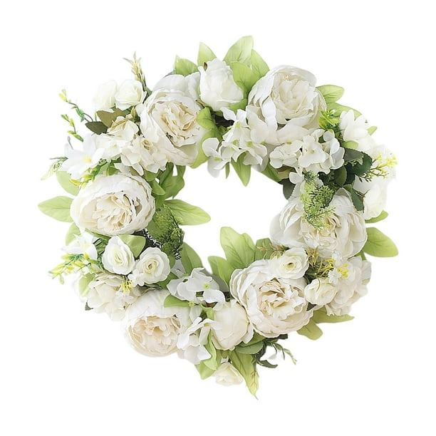 Corona artificial de flores de peonía para bodas, puertas, paredes, ventanas y fotografías. peonía yo