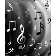 thumbnail image 2 of Music Note Blanket Gifts for Women Girls Adults Decor for Home Bedroom Living Room Dorm Chair, Soft Comfy Lightweight Throw Blankets Black White Twin 60"x80", 2 of 5