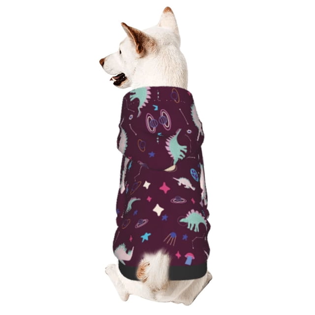 Balery Space Dinosaur Sudadera con Capucha para Perros Pequeños – Ropa para Mascotas, Disfraz para Perros y Gatos, Ideal para Fiestas y Cosplay-X-Small