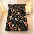thumbnail image 5 of Homewish Bohemian Botanical Mushroom Queen Sheets,Vintage Daisy Flowers Queen Sheet Sets,4pcs,1 Flat Sheet, 1 Fitted Sheet and 2 Pillowcases, 5 of 6