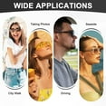 thumbnail image 6 of Sunglasses for Women Men, White Copper & AC Resin Metal Colorful Frog, Ice Blue, 6 of 6