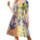 thumbnail image 3 of Reflexiones de Venecia Italia Vestido de manga corta Ropa Mujer vestidos mujer vestidos largos Vestido, 3 of 7