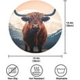 thumbnail image 4 of Coolnut 1PC Place Mats Highland Cow Round Placemat Heat-Resistant Placemats Dining Table Mat Circle Shape 15.4" for Kitchen/Dinner/Party/Restaurant Home Decor Gifts, 4 of 7
