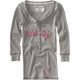 thumbnail image 1 of Aeropostale Womens Ribbed Athletic Dept Ny Henley Shirt, Gris, Small, 1 of 1