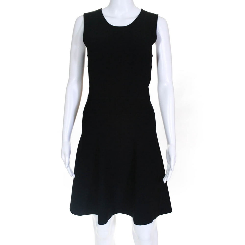 Pre-owned|Theory Womens Sleeveless Knit Skater Dress Black Size Small ...
