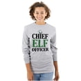 thumbnail image 3 of Xmas Chief Elf Officer Santa Helper Long Sleeve TShirt Men Women Brisco Brands X, 3 of 6