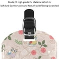 thumbnail image 4 of Square 2Pack PU Leather Owl Cruise Luggage Tag with Privacy Cover and Name ID Tag for Travel Handbags Backpacks Luggage Tags, 4 of 6