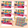thumbnail image 4 of Weaving Loom Kits, 8 Colors Elastic DIY Loops Weaving Crafts Kit for Girls age 6-12,7" pot holder Loom Knitting Kits and gifts for kids and Beginner, 4 of 6