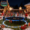 thumbnail image 3 of FIZITI Trampoline 10FT 12FT 14FT,Trampoline with Enclosure, Basketball Hoop,Ball, LED Light and Sprinkler, 1000LBS Trampoline for 2-3 Adults/ 6-7 Kids, Outdoor Backyard Trampoline, 3 of 11