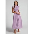 thumbnail image 3 of Womens Elegant Cut-Out Waist Sleeveless High Neck Maxi Dress (XL, LightYellow), 3 of 13