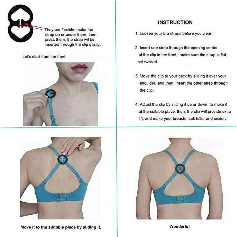 4 PCS Anti Slip Straps Clips Holder Bra Women Non-Slip Adjustable