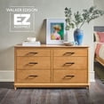 thumbnail image 3 of Walker Edison Contemporary 6-Drawer Dresser with Ultra-Easy Drawer Assembly - English Oak, 3 of 15