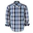 thumbnail image 2 of Coevals Club Men's Western Shirt Cowboy Plaid Country Pearl Snap Button Long Sleeve Two Pockets Work Shirts 10 Light Blue White Gray 4X-Large, 2 of 7