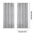 thumbnail image 3 of Linen Sheer Curtains 52X63 Inches, Semi Sheer Light Filtering Curtain Panels with Natural Linen Blend, Privacy Drapes for Living Room Bedroom with Grommets, 2 Curtains, 3 of 9