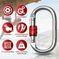 thumbnail image 3 of 2pcs Carabiner Hooks 25 KN, O-Shaped Carabiner Hooks,Heavy Duty Safety Carabiner, Carabiner for Yoga, Hammock, Camping, 3 of 6