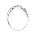 thumbnail image 3 of 1/10ct Petite Diamond Infinity Stackable Womens Wedding Ring 10K White Gold, 3 of 4