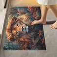 thumbnail image 2 of Dreamtimes Bathroom Rug Set 2 Pieces Lion Flower Soft and Absorbent Bathroom Floor Mat Non Slip Commode Contour Rug Plush Bath Mat Set, Machine Washable and Easier to Dry, 2 of 7