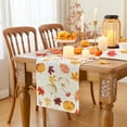 thumbnail image 5 of Pumpkins Fall Table Runner Autumn Table Runners Fall Maple Leaves Orange Kitchen Dining Table Decoration for Home Party Decor 13x72 Inch, 5 of 6