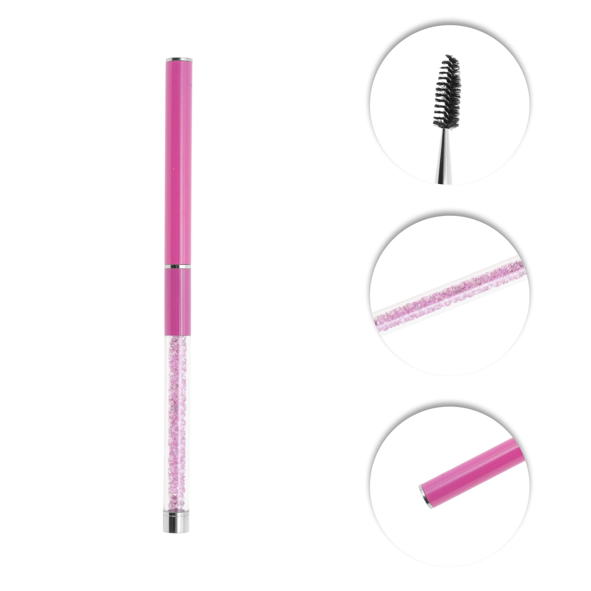 Unique Bargains 1 Pc Durable Rhinestone Eyelash Brush for Bathroom Purple