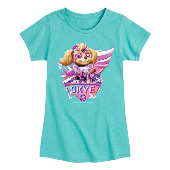 Paw Patrol The Movie - Skye Lightning - Toddler & Youth Girls Short Sleeve Graphic T-Shirt