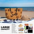 thumbnail image 4 of Large Beach Bags Water-resistant Sandproof - Chocolate Pattern No.9050 Cute Beach Tote Bags for Women with Zipper, 4 of 6