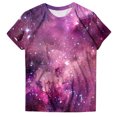 thumbnail image 5 of Yindaity Women Tshirt 4D Graphic T Shirts for Women, Casual Crewneck Short Sleeve Tops Tees(Light Purple,L), 5 of 6