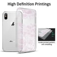 thumbnail image 2 of iPhone X Case, ESR Slim Fit Floral Totem Clear Case Violet Paisley, 2 of 8