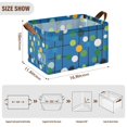 thumbnail image 7 of Yayeee Foldable Storage Basket for Shelves with Handles Waterproof Cloth Bins, Blue Abstract, 7 of 7