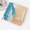 thumbnail image 1 of Nvzi Bufanda de invierno chal de cachemira con borlas a cuadros grandes bufandas de gran tamaño, color beige B, 1 of 5